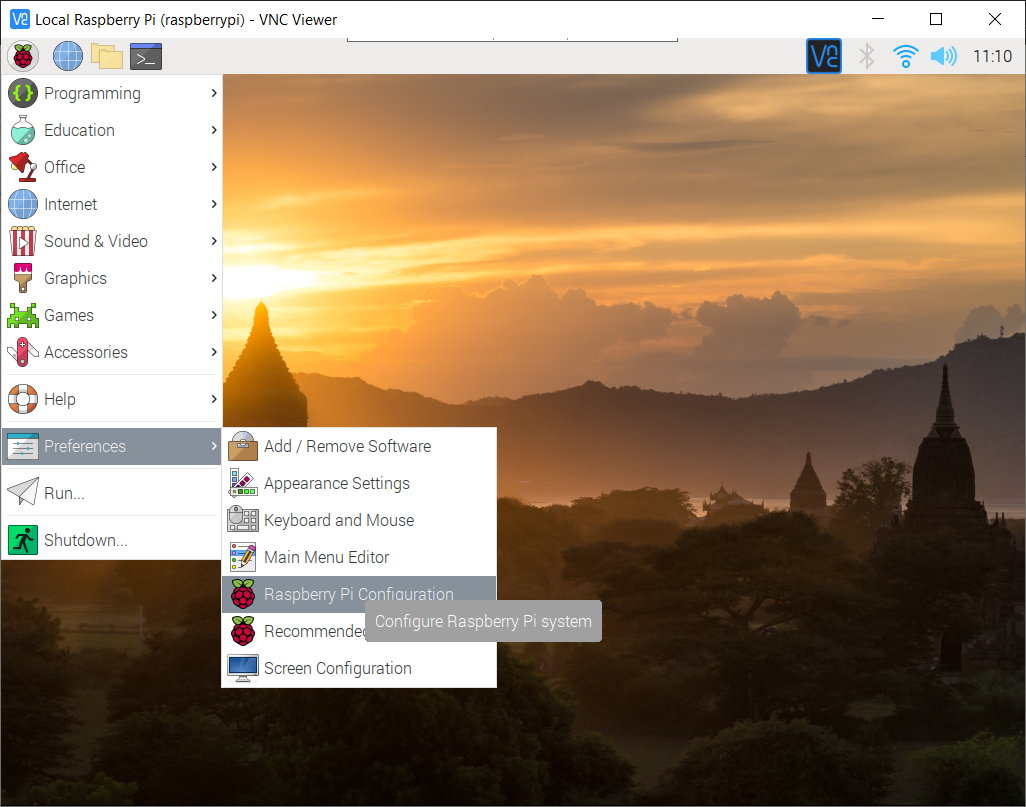 Figure 5: Select Raspberry Pi Configuration